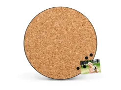 Banjado Magnettafel Rund Größe 47cm Magnetwand Schwarz Aus Metall Magnetpinnwand Pinnwand Motiv Kork