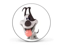 Banjado Magnettafel Rund Größe 47cm Magnetwand Schwarz Aus Metall Magnetpinnwand Pinnwand Motiv Comic-Hund