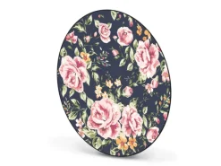 Banjado Magnettafel Rund Größe 47cm Magnetwand Schwarz Aus Metall Magnetpinnwand Pinnwand Motiv Rosen Auf Anthrazit