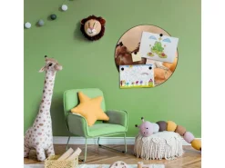 Banjado Magnettafel Rund Größe 47cm Magnetwand Schwarz Aus Metall Magnetpinnwand Pinnwand Motiv Wilde Pferde