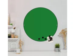 Best Banjado Magnettafel Rund Größe 47cm Magnetwand Schwarz Aus Metall Magnetpinnwand Pinnwand Motiv Grün