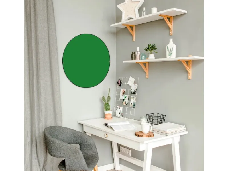 Best Banjado Magnettafel Rund Größe 47cm Magnetwand Schwarz Aus Metall Magnetpinnwand Pinnwand Motiv Grün