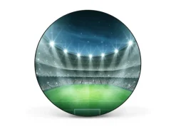 Banjado Magnettafel Rund Größe 47cm Magnetwand Schwarz Aus Metall Magnetpinnwand Pinnwand Motiv Arena