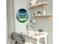 Banjado Magnettafel Rund Größe 47cm Magnetwand Schwarz Aus Metall Magnetpinnwand Pinnwand Motiv Arena