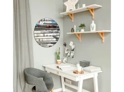 Discount Banjado Magnettafel Rund Größe 47cm Magnetwand Schwarz Aus Metall Magnetpinnwand Pinnwand Motiv Zeitungen