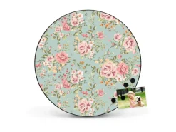 Online Banjado Magnettafel Rund Größe 47cm Magnetwand Schwarz Aus Metall Magnetpinnwand Pinnwand Motiv Altrosa Blume