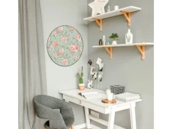 Online Banjado Magnettafel Rund Größe 47cm Magnetwand Schwarz Aus Metall Magnetpinnwand Pinnwand Motiv Altrosa Blume