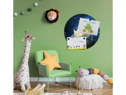 Banjado Magnettafel Rund Größe 47cm Magnetwand Schwarz Aus Metall Magnetpinnwand Pinnwand Motiv Erdkugel