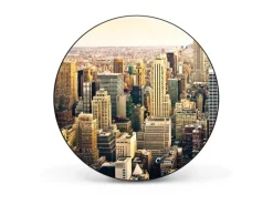 Online Banjado Magnettafel Rund Größe 47cm Magnetwand Schwarz Aus Metall Magnetpinnwand Pinnwand Motiv New York City