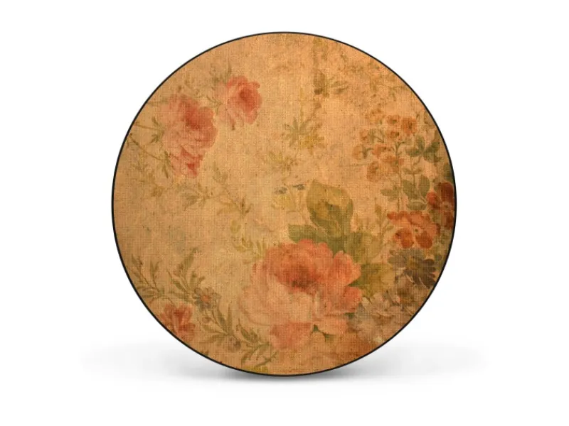 Best Banjado Magnettafel Rund Größe 47cm Magnetwand Schwarz Aus Metall Magnetpinnwand Pinnwand Motiv Blumen Antik