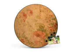 Best Banjado Magnettafel Rund Größe 47cm Magnetwand Schwarz Aus Metall Magnetpinnwand Pinnwand Motiv Blumen Antik