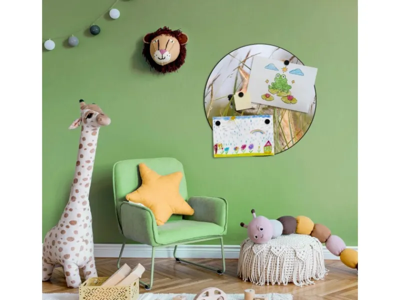 Best Banjado Magnettafel Rund Größe 47cm Magnetwand Schwarz Aus Metall Magnetpinnwand Pinnwand Motiv Fuchs