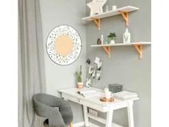 Discount Banjado Magnettafel Rund Größe 47cm Magnetwand Schwarz Aus Metall Magnetpinnwand Pinnwand Motiv Hibiskus Kreis