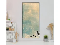 Hot Banjado Magnettafel 37x78cm Magnetwand Schwarz Aus Metall Magnetpinnwand Pinnwand Inkl. 4 Magnete Motiv Patina Grün