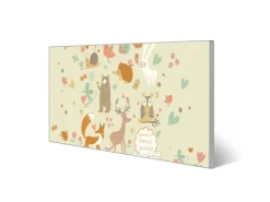 Clearance Banjado Magnettafel 78x37cm Magnetwand Silber Aus Metall Magnetpinnwand Pinnwand Inkl. 4 Magnete Motiv Waldtiere