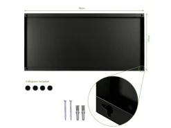 Banjado Magnettafel 78x37cm Magnetwand Schwarz Aus Metall Magnetpinnwand Pinnwand Inkl. 4 Magnete Motiv Nordseestrand