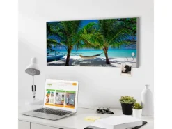 Best Banjado Magnettafel 78x37cm Magnetwand Silber Aus Metall Magnetpinnwand Pinnwand Inkl. 4 Magnete Motiv Strand