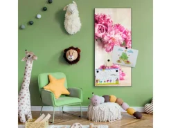 Online Banjado Magnettafel 37x78cm Magnetwand Schwarz Aus Metall Magnetpinnwand Pinnwand Inkl. 4 Magnete Motiv Pfingstrose