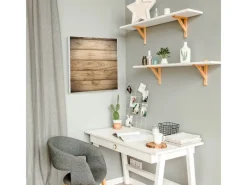 Banjado Magnettafel 50x50cm Magnetwand Weiß Aus Metall Magnetpinnwand Pinnwand Inkl. 4 Magnete Motiv Holzplanken