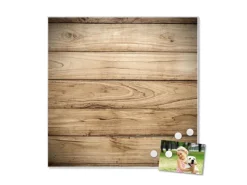 Banjado Magnettafel 50x50cm Magnetwand Weiß Aus Metall Magnetpinnwand Pinnwand Inkl. 4 Magnete Motiv Holzplanken