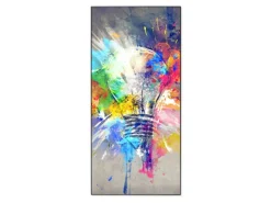 Banjado Magnettafel 37x78cm Magnetwand Schwarz Aus Metall Magnetpinnwand Pinnwand Inkl. 4 Magnete Motiv Idee