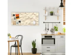 Outlet Banjado Magnettafel 78x37cm Magnetwand Weiß Aus Metall Magnetpinnwand Pinnwand Inkl. 4 Magnete Motiv Steinwand 2