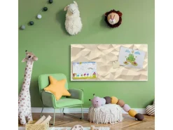 Outlet Banjado Magnettafel 78x37cm Magnetwand Weiß Aus Metall Magnetpinnwand Pinnwand Inkl. 4 Magnete Motiv Steinwand 2