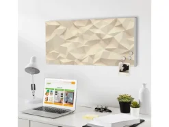 Outlet Banjado Magnettafel 78x37cm Magnetwand Weiß Aus Metall Magnetpinnwand Pinnwand Inkl. 4 Magnete Motiv Steinwand 2