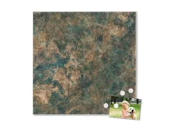 Banjado Magnettafel 50x50cm Magnetwand Weiß Aus Metall Magnetpinnwand Pinnwand Inkl. 4 Magnete Motiv Kupfer Patina