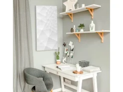 Banjado Magnettafel 37x78cm Magnetwand Weiß Aus Metall Magnetpinnwand Pinnwand Inkl. 4 Magnete Motiv Nautilus