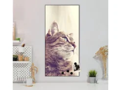 Banjado Magnettafel 37x78cm Magnetwand Schwarz Aus Metall Magnetpinnwand Pinnwand Inkl. 4 Magnete Motiv Holgerson