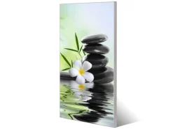 Banjado Magnettafel 37x78cm Magnetwand Silber Aus Metall Magnetpinnwand Pinnwand Inkl. 4 Magnete Motiv Steine & Relax 6