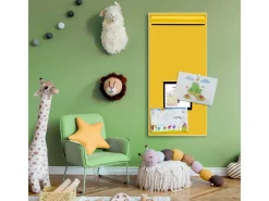 Best Banjado Magnettafel 37x78cm Magnetwand Weiß Aus Metall Magnetpinnwand Pinnwand Inkl. 4 Magnete Motiv Briefkasten Gelb