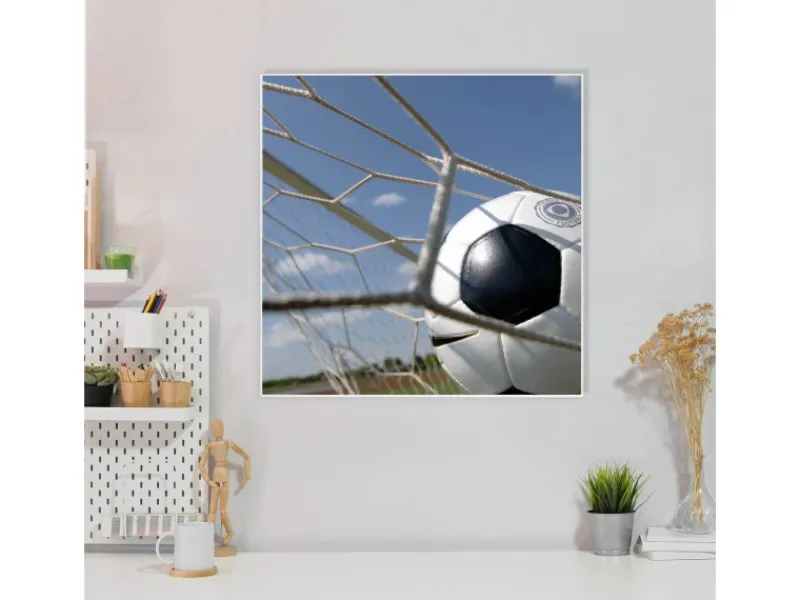 Outlet Banjado Magnettafel 50x50cm Magnetwand Weiß Aus Metall Magnetpinnwand Pinnwand Inkl. 4 Magnete Motiv Fußball