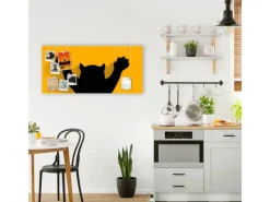 Banjado Magnettafel 78x37cm Magnetwand Weiß Aus Metall Magnetpinnwand Pinnwand Inkl. 4 Magnete Motiv Scratch