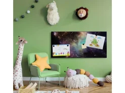 Banjado Magnettafel 78x37cm Magnetwand Schwarz Aus Metall Magnetpinnwand Pinnwand Inkl. 4 Magnete Motiv Im Weltall 2