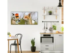 Hot Banjado Magnettafel 78x37cm Magnetwand Schwarz Aus Metall Magnetpinnwand Pinnwand Inkl. 4 Magnete Motiv Fuchs