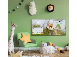 Hot Banjado Magnettafel 78x37cm Magnetwand Schwarz Aus Metall Magnetpinnwand Pinnwand Inkl. 4 Magnete Motiv Fuchs