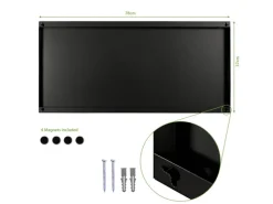 Outlet Banjado Magnettafel 78x37cm Magnetwand Schwarz Aus Metall Magnetpinnwand Pinnwand Inkl. 4 Magnete Motiv Bambusholz