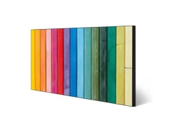 Banjado Magnettafel 78x37cm Magnetwand Schwarz Aus Metall Magnetpinnwand Pinnwand Inkl. 4 Magnete Motiv Regenbogenfarben