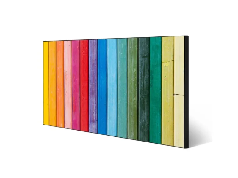 Banjado Magnettafel 78x37cm Magnetwand Schwarz Aus Metall Magnetpinnwand Pinnwand Inkl. 4 Magnete Motiv Regenbogenfarben