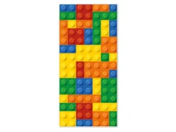 Banjado Magnettafel 37x78cm Magnetwand Weiß Aus Metall Magnetpinnwand Pinnwand Inkl. 4 Magnete Motiv Bausteine