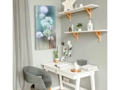 New Banjado Magnettafel 37x78cm Magnetwand Silber Aus Metall Magnetpinnwand Pinnwand Inkl. 4 Magnete Motiv Lauchblüte