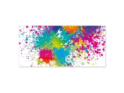 Outlet Banjado Magnettafel 78x37cm Magnetwand Weiß Aus Metall Magnetpinnwand Pinnwand Inkl. 4 Magnete Motiv Farbspritzer