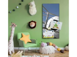 Clearance Banjado Magnettafel 37x78cm Magnetwand Schwarz Aus Metall Magnetpinnwand Pinnwand Inkl. 4 Magnete Motiv Fußball