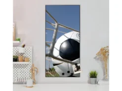 Clearance Banjado Magnettafel 37x78cm Magnetwand Schwarz Aus Metall Magnetpinnwand Pinnwand Inkl. 4 Magnete Motiv Fußball