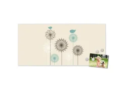 Banjado Magnettafel 78x37cm Magnetwand Weiß Aus Metall Magnetpinnwand Pinnwand Inkl. 4 Magnete Motiv Kugelfontänen