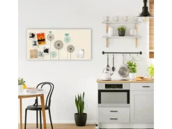 Banjado Magnettafel 78x37cm Magnetwand Weiß Aus Metall Magnetpinnwand Pinnwand Inkl. 4 Magnete Motiv Kugelfontänen