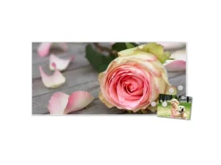 Sale Banjado Magnettafel 78x37cm Magnetwand Weiß Aus Metall Magnetpinnwand Pinnwand Inkl. 4 Magnete Motiv Rosa Rose