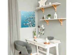 Hot Banjado Magnettafel 50x50cm Magnetwand Weiß Aus Metall Magnetpinnwand Pinnwand Inkl. 4 Magnete Motiv Weiße Kirschblüten